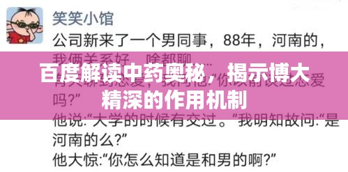 百度解讀中藥奧秘，揭示博大精深的作用機(jī)制