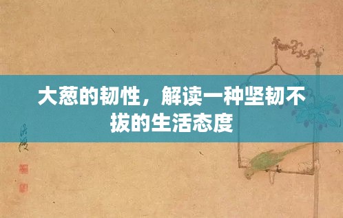 大蔥的韌性，解讀一種堅韌不拔的生活態(tài)度