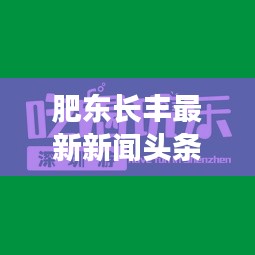 肥東長(zhǎng)豐最新新聞?lì)^條，不容錯(cuò)過的本地資訊